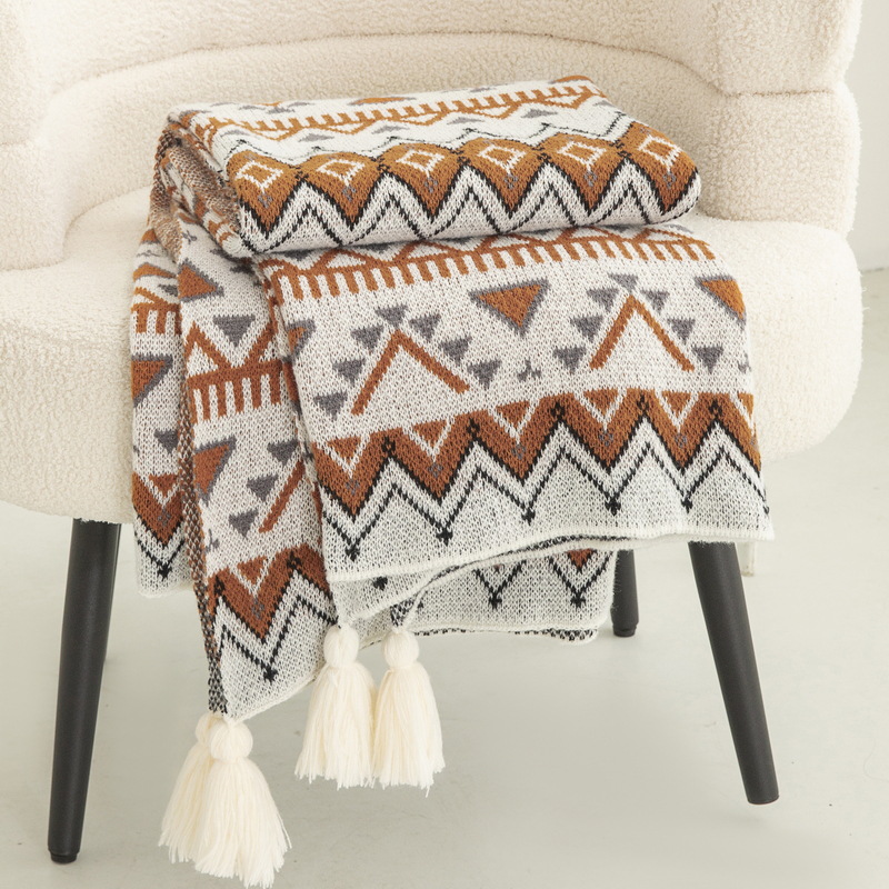 Вязаное одеяло в богемном стил – обзор и цена Home Textiles Luxury