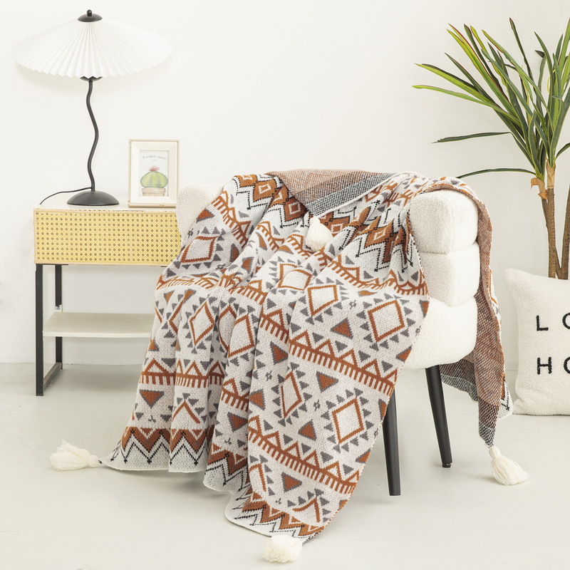 Вязаное одеяло в богемном стил – обзор и цена Home Textiles Luxury