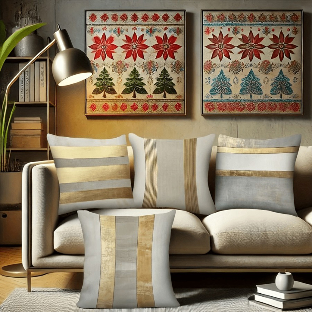 Гламурные золотистые и нейтрал – обзор и цена Home Textiles Luxury